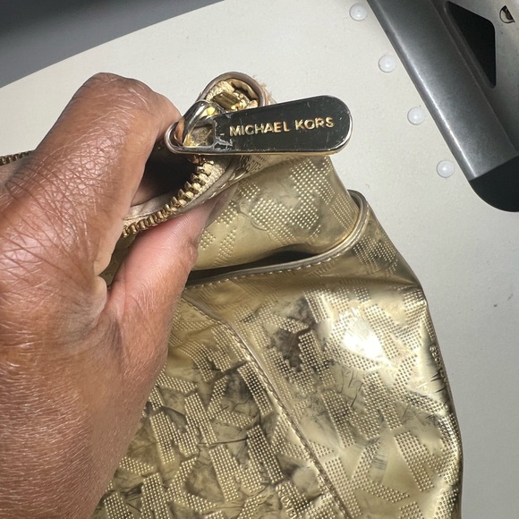 Michael Kors Metallic Gold Tote - Picture 3 of 13